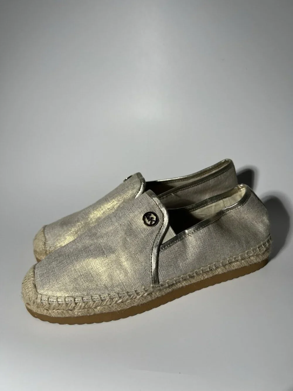 Michael Kors Kendrick Espadrille Flats Gold Women’s Size 7.5